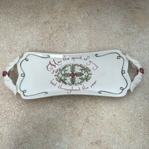 Amscan Holiday Platter “May the Spirit of Giving Last Throughout the Year” 16” L